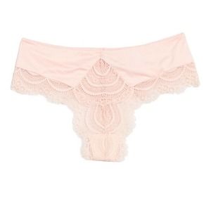 NEW! FREE PEOPLE INTIMATELY thong golden hour PINK makeup lace panties undies​ s